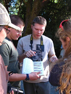 Brian with students in field course